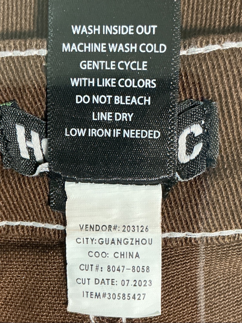 Hot Topic Brown Contrast Stitch Strap Carpenter Cargo Pants Goth Mall Goth L NWT - Picture 10 of 11